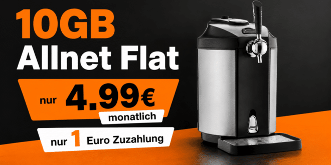 Bierzapfanlage Beer Master mit 10GB Allnet Flat nur 4.99 Euro monatlich