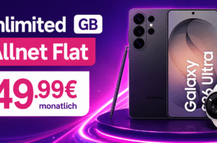 Samsung Galaxy S26 Ultra & Galaxy Watch9 für einmalig 89€ mit o2 unlimited Allnet Flat nur 49.99€ monatlich