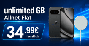 Google Pixel 10 Pro XL & Pixelsnap-Ladegerät für einmalig 19€ mit o2 unlimited Allnet Flat nur 34.99€ monatlich