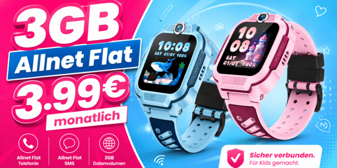 IMOO Watch Phone Z3 Kidswatch für einmalig 29€ mit 3GB Allnet Flat nur 3.99€ monatlich