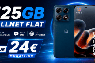 Motorola Edge 70 Pro mit 125GB Allnet Flat nur 24€ monatlich