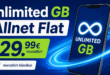 monatlich kündbar - o2 unlimited Allnet Flat nur 29.99€ monatlich