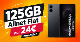 Samsung Galaxy S25 Edge für einmalig 149€ mit 125GB Allnet Flat nur 24€ monatlich
