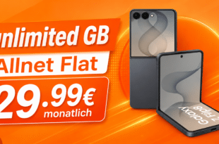 Samsung Galaxy Z Flip8 für einmalig 99€ (Einsendung Altgerät) mit o2 unlimited Allnet Flat nur 29.99€ monatlich