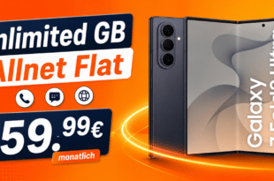 Samsung Galaxy Z Fold8 Ultra für einmalig 530€ mit o2 unlimited Allnet Flat für 59.99€ monatlich