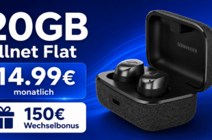 Sennheiser Momentum True Wireless 4 mit 20GB Allnet Flat und 150€ Wechselbonus nur 14.99€ monatlich