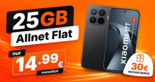 Xiaomi 17T für einmalig 29€ mit 25GB Allnet Flat und 30€ Wechselbonus nur 14.99€ monatlich