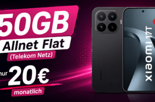Xiaomi 17T für einmalig 170€ mit 50GB Allnet Flat nur 20€ monatlich