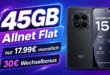 Xiaomi Redmi Note 15 Pro+ 5G für einmalig 44€ mit 45GB Allnet Flat & 30€ Wechselbonus nur 17.99€ monatlich