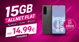 Samsung Galaxy A57 mit 15GB Allnet Flat nur 14.99€ monatlich
