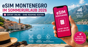 eSIM Montenegro 2026: Günstig im Urlaub surfen – Telekom eSIM bereits ab 15 Euro