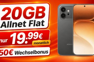 Honor 600 mit 20GB Allnet Flat und 50€ Wechselbonus nur 19.99€ monatlich