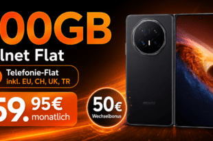 Honor Magic V6 mit Vertrag - einmalig 499€ mit 100GB Allnet Flat & 50€ Wechselbonus für 59.95€ monatlich