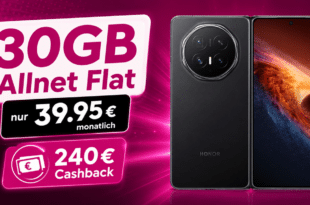 Honor Magic V6 mit Vertrag - 512GB einmalig 789€ mit 30GB Allnet Flat und 240€ Cashback für 39.95€ monatlich
