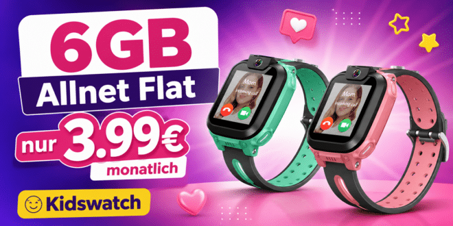 imoo Watch Phone Z1 Kinder Smartwatch für einmalig 1 Euro mit 6GB Allnet Flat nur 3.99€ monatlich