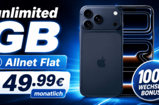 iPhone 17 Pro Max für einmalig 429€ mit Vodafone unlimited Allnet Flat und 100€ Wechselbonus nur 49.99€ monatlich