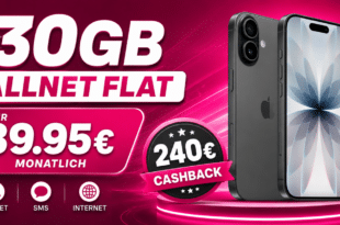 iPhone 17 für einmalig 179 Euro mit 30GB Telekom Allnet Flat & 240€ Cashback nur 39.95€ monatlich