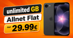 iPhone 17e für einmalig 49€ mit o2 unlimited Allnet Flat nur 29.99€ monatlich