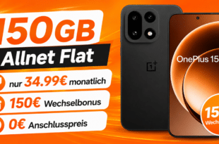 OnePlus 15 für einmalig 288€ mit 150GB Allnet Flat und 150€ Wechselbonus nur 34.99€ monatlich