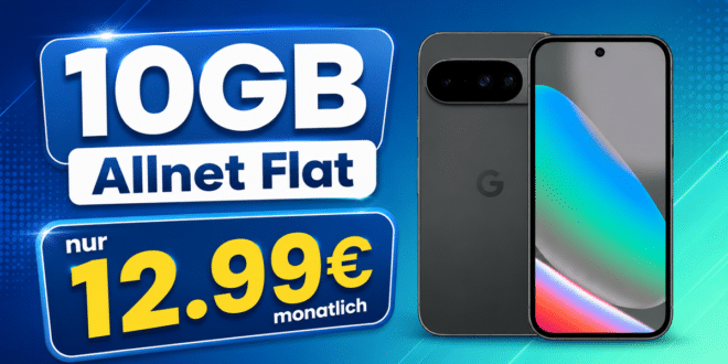 Google Pixel 10 für einmalig 149€ mit 10GB Allnet Flat nur 12.99€ monatlich