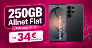 Samsung Galaxy S26 Ultra für einmalig 169€ mit 250GB Allnet Flatrate nur 34.00€ monatlich – 0€ Anschlusspreis