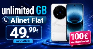 vivo X300 Ultra für einmalig 729€ mit Vodafone unlimited Allnet Flat und 100€ Wechselbonus für 49.99€ monatlich