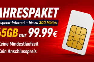 Vodafone CallYa Prepaid Jahrespaket mit 365GB für einmalig nur 99.99€