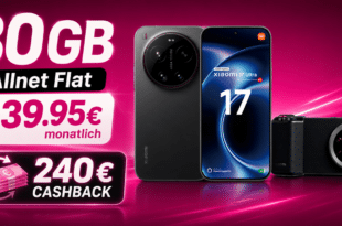 Xiaomi 17 Ultra & Photography Kit Pro für einmalig 559€ mit 30GB Allnet Flat und 240€ Cashback nur 39.95€ monatlich