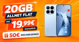 Xiaomi 17T für einmalig 99€ mit 20GB Allnet Flat und 50€ Wechselbonus nur 19.99€ monatlich