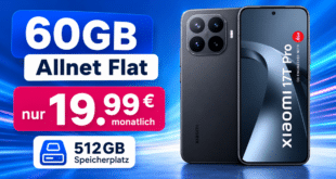 Xiaomi 17T Pro für einmalig 79€ mit 60GB Allnet Flat nur 19.99€ monatlich