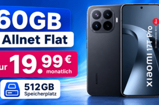 Xiaomi 17T Pro 512GB für einmalig 79€ mit 60GB Allnet Flatrate nur 19.99€ monatlich