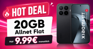 Xiaomi 17T für einmalig 49€ (Einsendung Altgerät) mit 20GB Allnet Flat nur 9.99€ monatlich