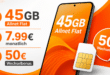 45GB Allnet Flatrate im Vodafone Netz mit 50€ Wechselbonus nur 7.99€ monatlich