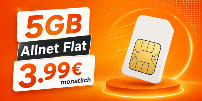 5GB Allnet Flat nur 3.99€ monatlich