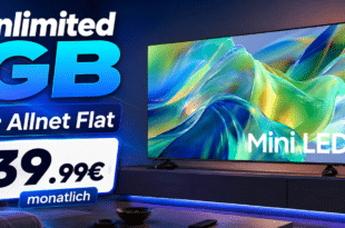 75 Zoll Mini LED 4K Samsung TV (2026) mit o2 unlimited Allnet Flat nur 39.99€ monatlich