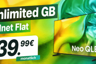 75 Zoll Neo QLED 4K Samsung TV (2026) für einmalig 129€ mit o2 unlimited Allnet Flatrate nur 39.99€ monatlich