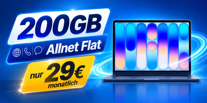 Apple MacBook Neo 256GB Blau für einmalig 79€ mit 200GB Allnet Flat nur 29€ monatlich