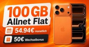 iPhone 17 Pro 512GB für einmalig 199€ mit 100GB Allnet Flat (+10GB SIM) nur 54.94€ monatlich