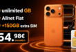 iPhone 17 Pro mit o2 unlimited GB Allnet Flat (+150GB extra SIM) nur 54.98€ monatlich