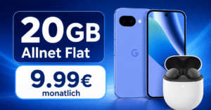 Google Pixel 10a & Pixel Buds A-Series für einmalig 79€ mit 20GB Allnet Flat nur 9.99€ monatlich