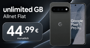 Google Pixel 11 Pro XL mit Gutscheincode für einmalig 19€ (Einsendung Altgerät) mit o2 unlimited Allnet Flat nur 44.99€ monatlich