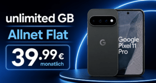 Google Pixel 11 Pro für einmalig 199€ (Einsendung Altgerät) mit o2 unlimited Allnet Flat nur 39.99€ monatlich