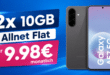 Samsung Galaxy A57 mit 2x 10GB Allnet Flat nur 9.98€ monatlich