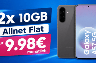 Samsung Galaxy A57 für einmalig 1€ mit 2x 10GB Allnet Flatrate nur 9.98€ monatlich