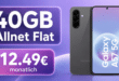 Samsung Galaxy A57 mit 40GB Allnet Flat nur 12.49€ monatlich