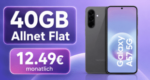 Samsung Galaxy A57 mit 40GB Allnet Flat nur 12.49€ monatlich