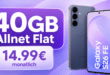Samsung Galaxy S26 FE für einmalig 89€ (Einsendung Altgerät) mit 40GB Allnet Flat nur 14.99€ monatlich