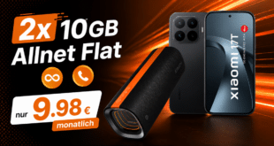 Xiaomi 17T & Xiaomi Soundbox für einmalig 29€ (Einsendung Altgerät) mit 2x 10GB Allnet Flat nur 9.98€ monatlich