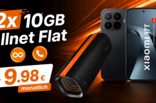 Xiaomi 17T & Xiaomi Sound Party Box für einmalig 29€ (Einsendung Altgerät) mit 2x 10GB Allnet Flat nur 9.98€ monatlich