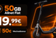 Xiaomi Electric Scooter 6 Pro mit Gutscheincode für einmalig 100€ mit 50GB Allnet Flat & 50€ Wechselbonus nur 19.99€ monatlich